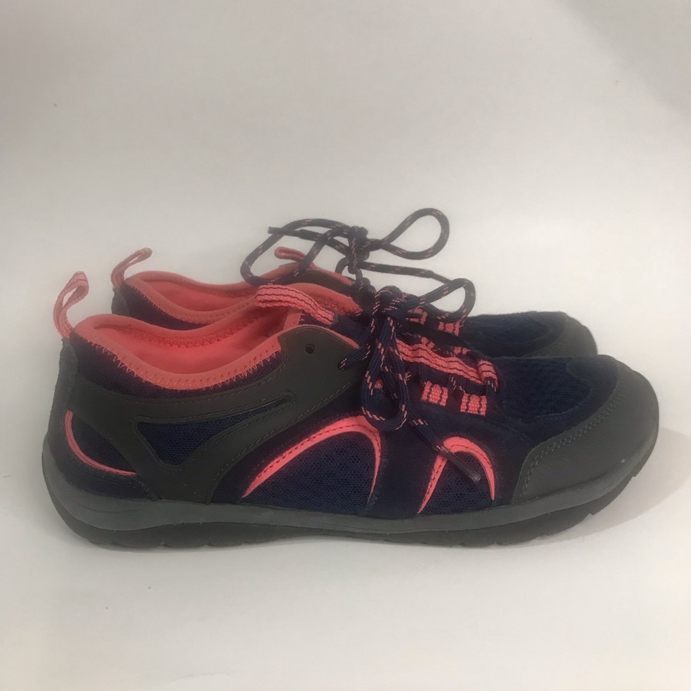 Lands’ End Trekker Navy and Pink Athletic Shoes